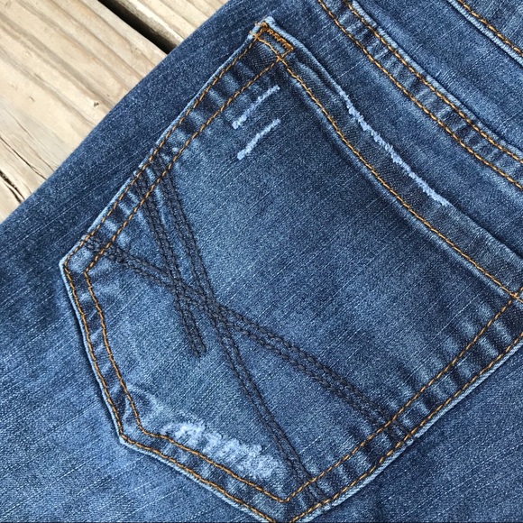Aeropostale Distressed Blue Jeans Skinny Leg Cropped Denim Pants Size 4S 4 Short - Picture 8 of 8